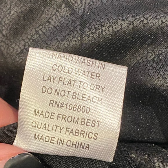 Black, Leather-look Blouse - Picture 7 of 7